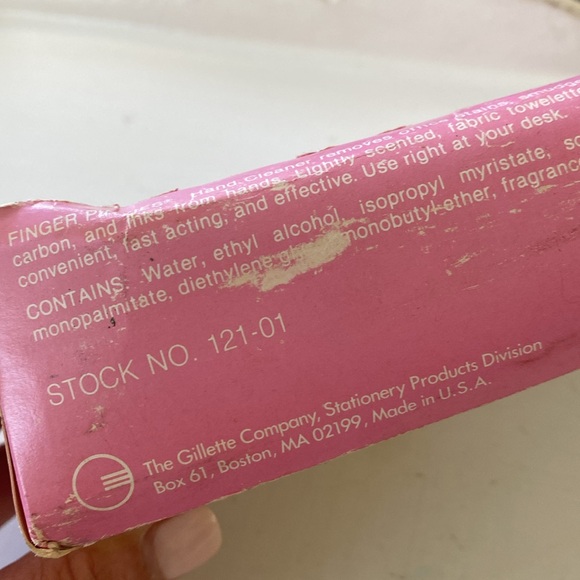 Vintage Pinkies Secretary’s Hand Cleaner Wipes. 23 in Original Box - Picture 5 of 8